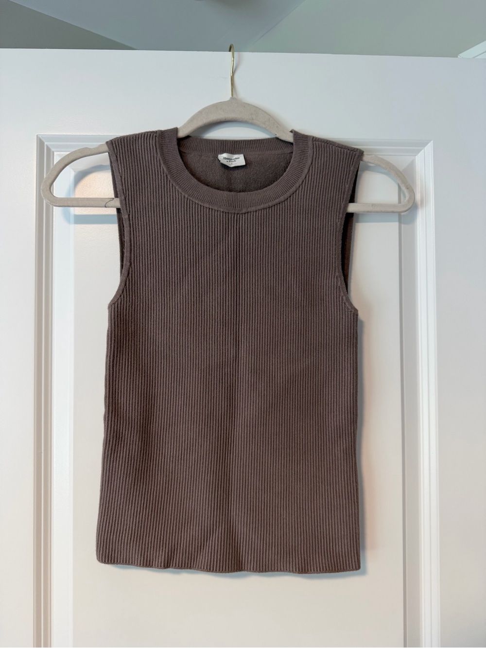 Abercrombie & Fitch Taupe Ribbed Sweater Tank